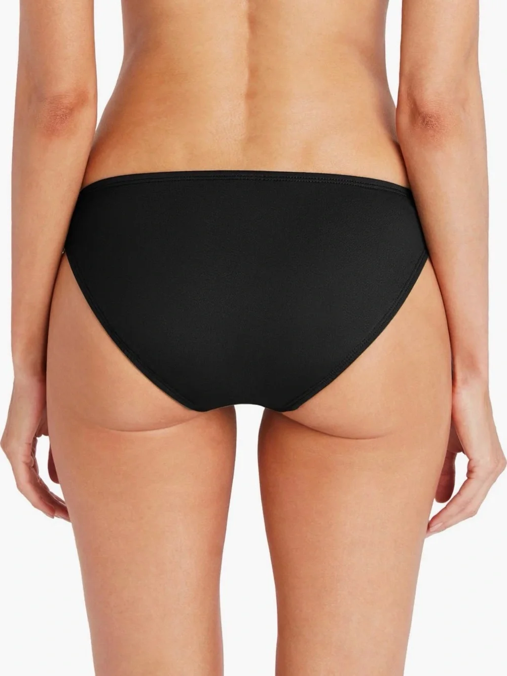 NEW Robin Piccone Aubrey Loop Tie Side Bikini Bottom Black Style 221763 Small